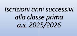Iscrizioni classi successive 2025/26