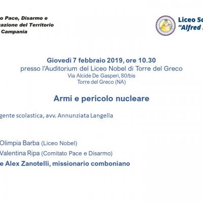 A. Zanotelli con i ragazzi del L.S. A. Nobel